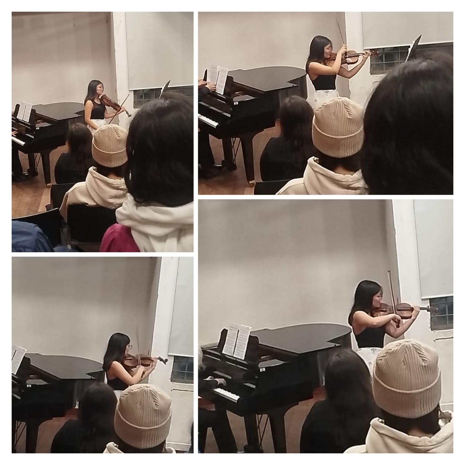 Patricia performing violin